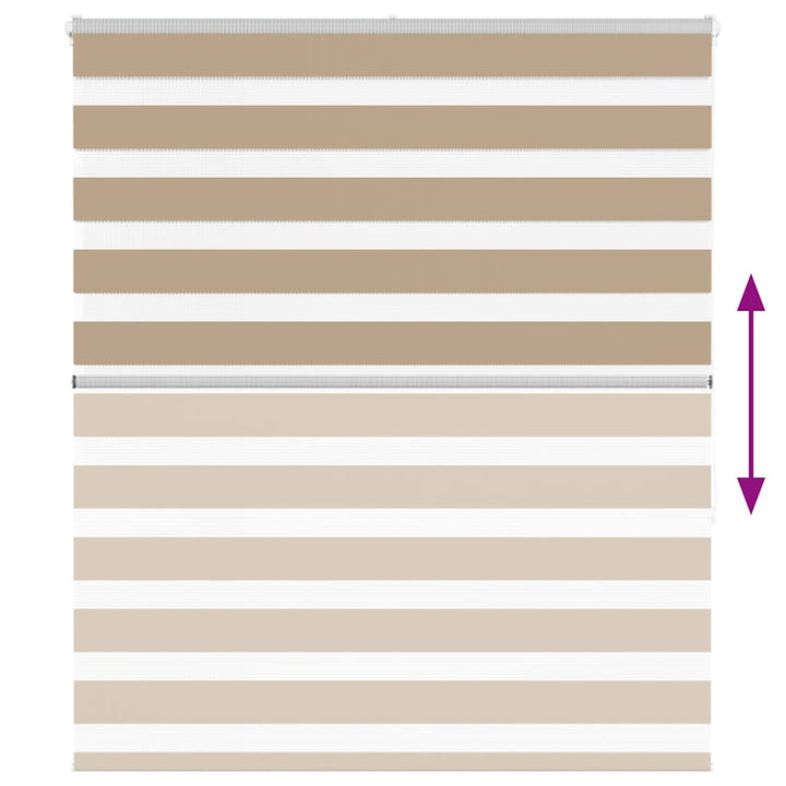 zebragardin sandbrun 135x150 cm stofbredde 130,9 cm polyester