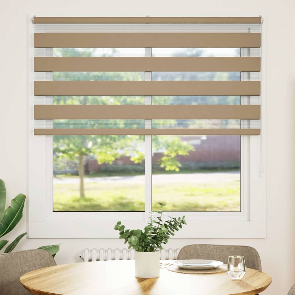 zebragardin sandbrun 140x150 cm stofbredde 135,9 cm polyester