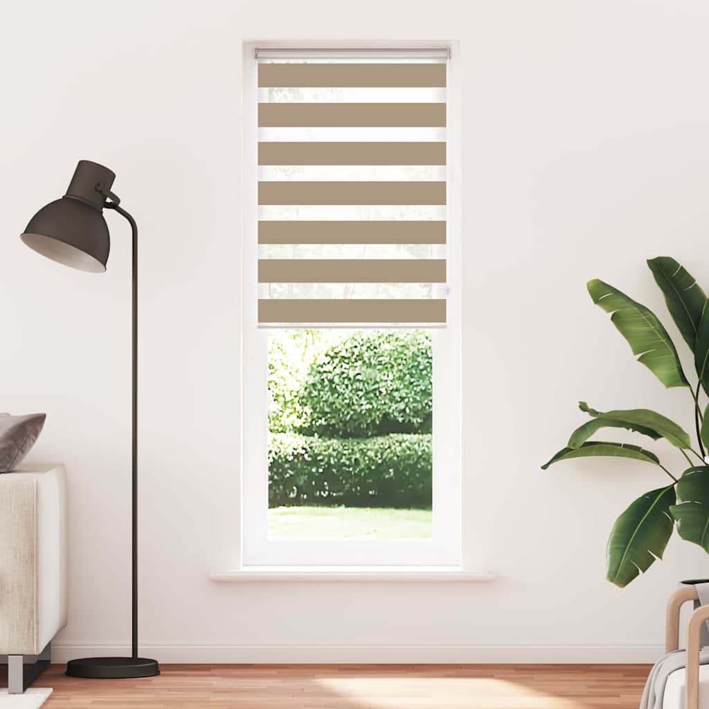 zebragardin sandbrun 85x200 cm stofbredde 80,9 cm polyester