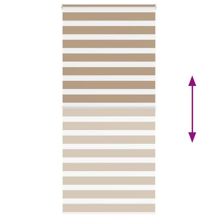 zebragardin sandbrun 95x200 cm stofbredde 90,9 cm polyester