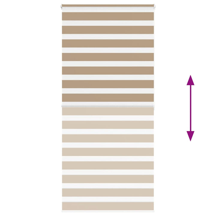 zebragardin sandbrun 110x200 cm stofbredde 105,9 cm polyester