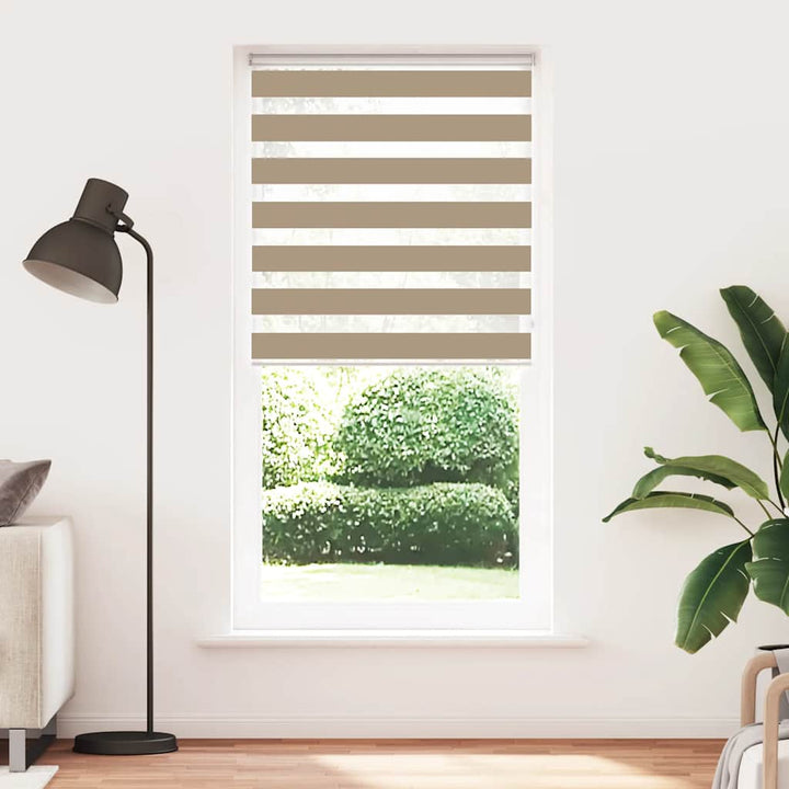 zebragardin sandbrun 115x200 cm stofbredde 110,9 cm polyester