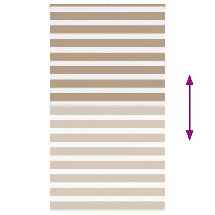 zebragardin sandbrun 120x200 cm stofbredde 115,9 cm polyester