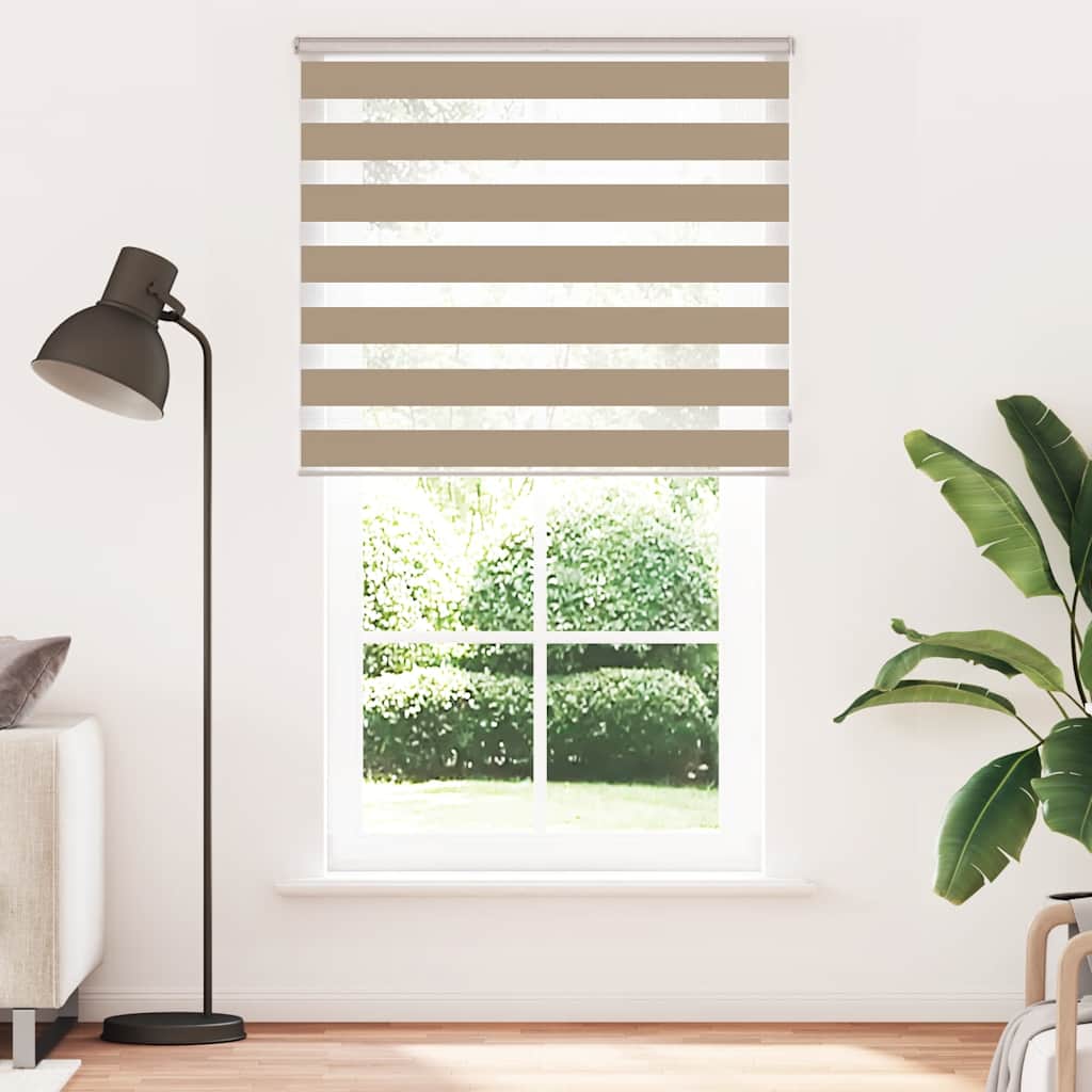 zebragardin sandbrun 130x200 cm stofbredde 125,9 cm polyester