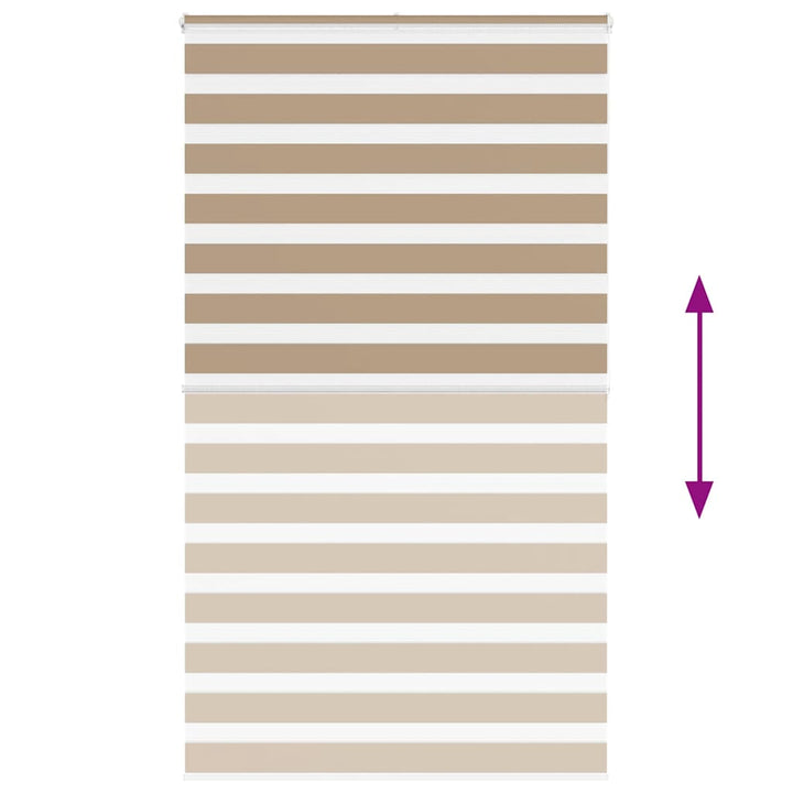 zebragardin sandbrun 130x200 cm stofbredde 125,9 cm polyester