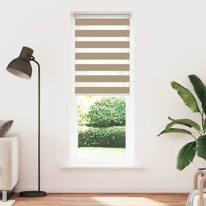 zebragardin sandbrun 75x230 cm stofbredde 70,9 cm polyester