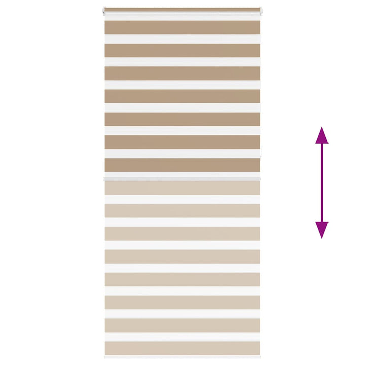 zebragardin sandbrun 100x230cm stofbredde 95,9 cm polyester