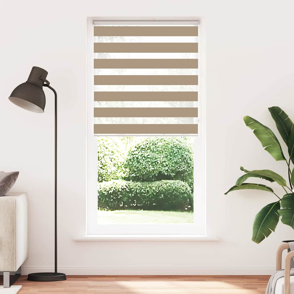 zebragardin sandbrun 115x230 cm stofbredde 110,9 cm polyester