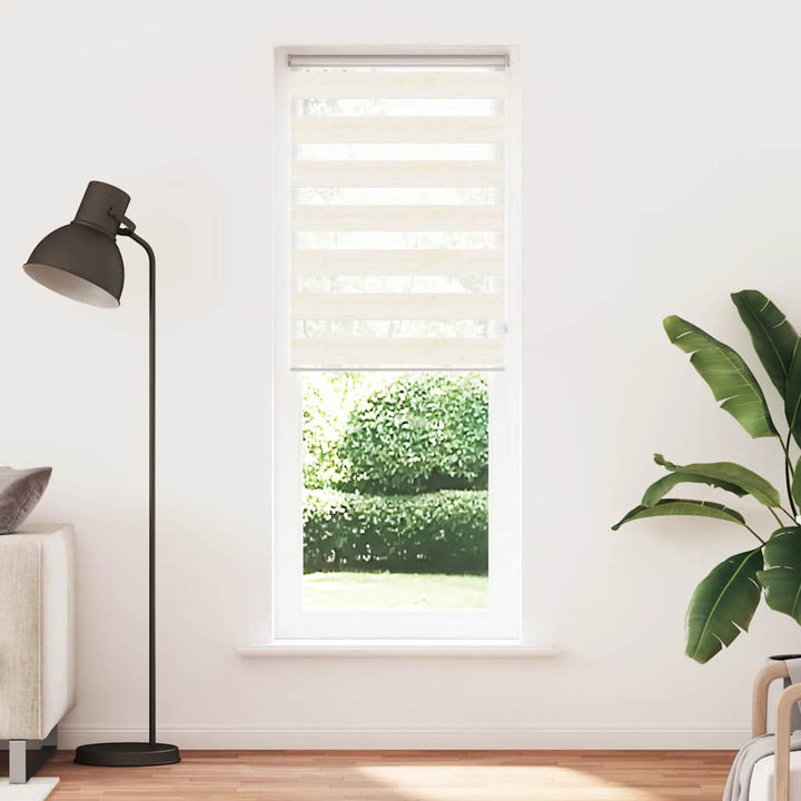 zebragardin marmorbeige 85x230 cm stofbredde 80,9 cm polyester