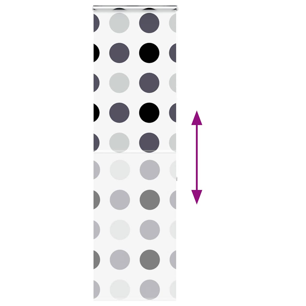 Bruserullegardin med kassette 70x240 cm Stofbredde 66 cm