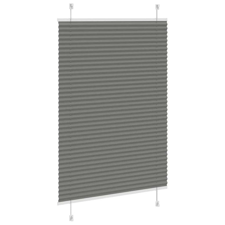 Plisségardin Antracit 100x100 cm Stofbredde 99,4 cm Polyester