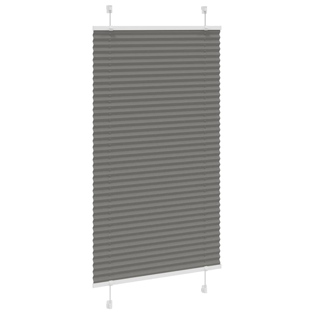 Plisségardin Antracit 80x150 cm Stofbredde 79,4 cm Polyester