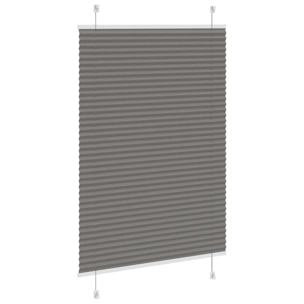 Plisségardin Antracit 85x150 cm Stofbredde 84,4 cm Polyester