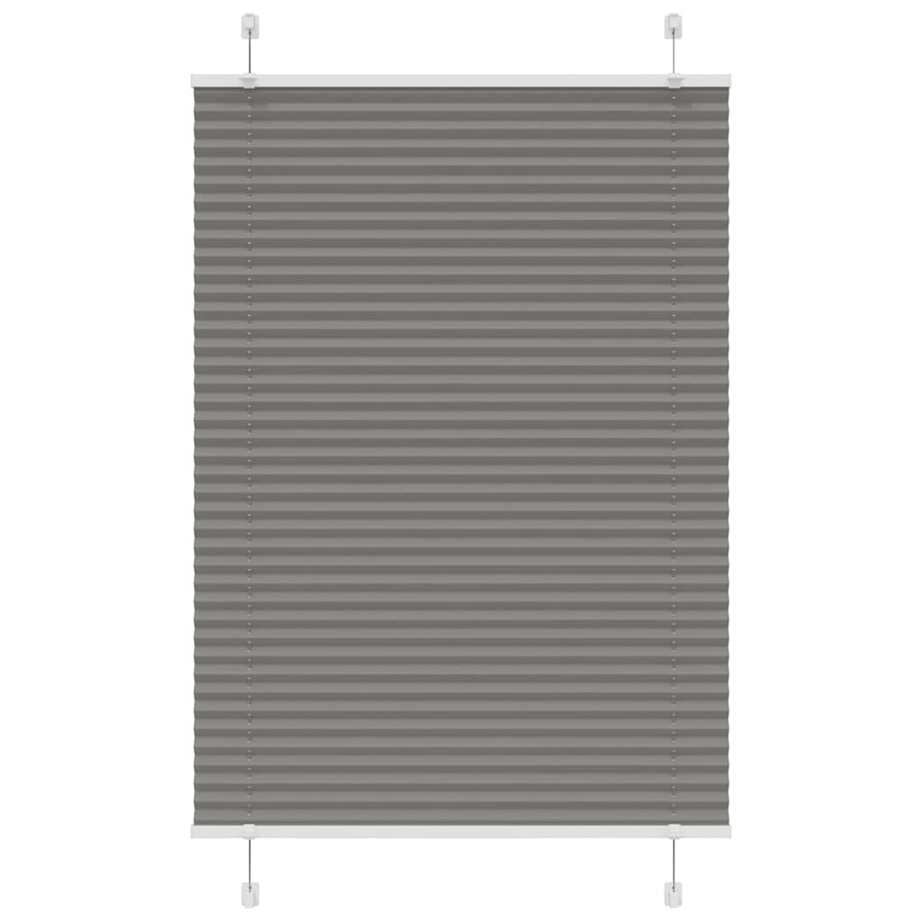 Plisségardin Antracit 90x150 cm Stofbredde 89,4 cm Polyester