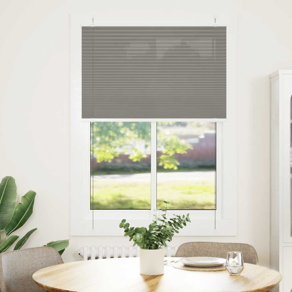 Plisségardin Antracit 90x150 cm Stofbredde 89,4 cm Polyester
