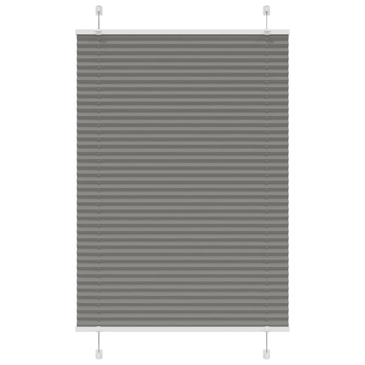 Plisségardin Antracit 100x150 cm Stofbredde 99,4 cm Polyester