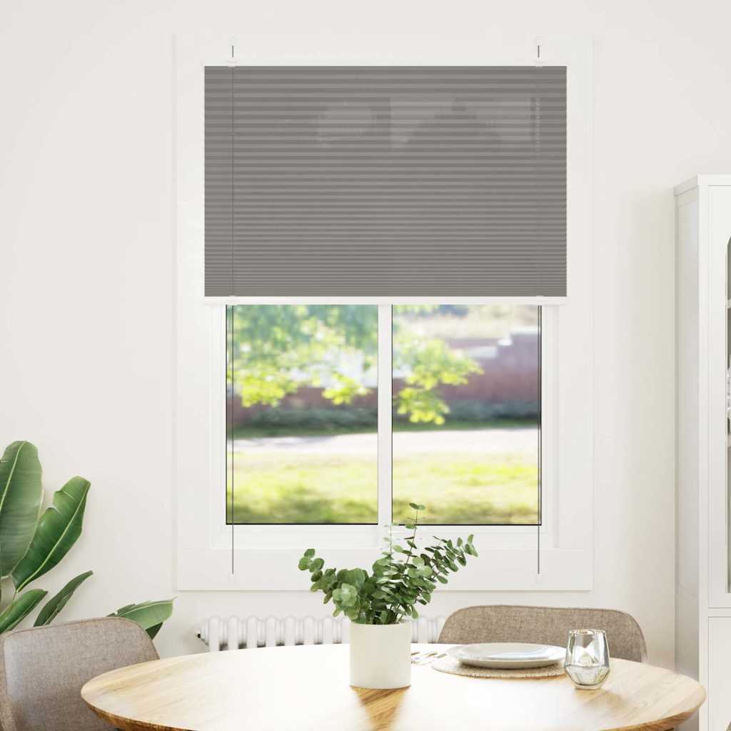 Plisségardin Antracit 100x150 cm Stofbredde 99,4 cm Polyester