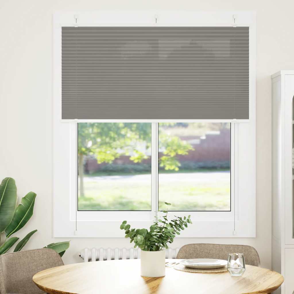 Plisségardin Antracit 115x150 cm Stofbredde 114,4 cm Polyester