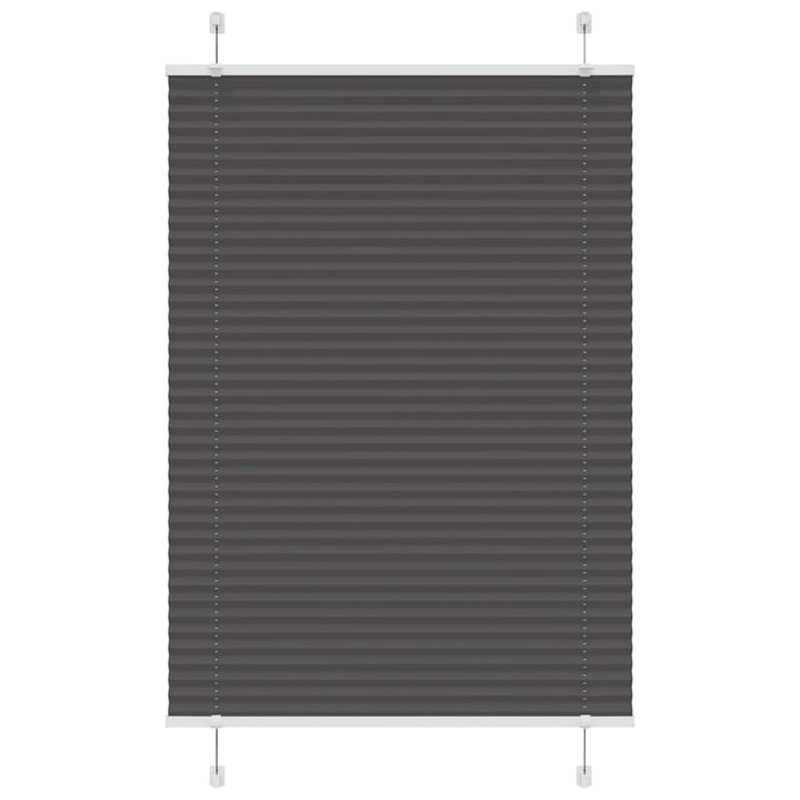 Plisségardin Sort 100x100 cm Stofbredde 99,4 cm Polyester