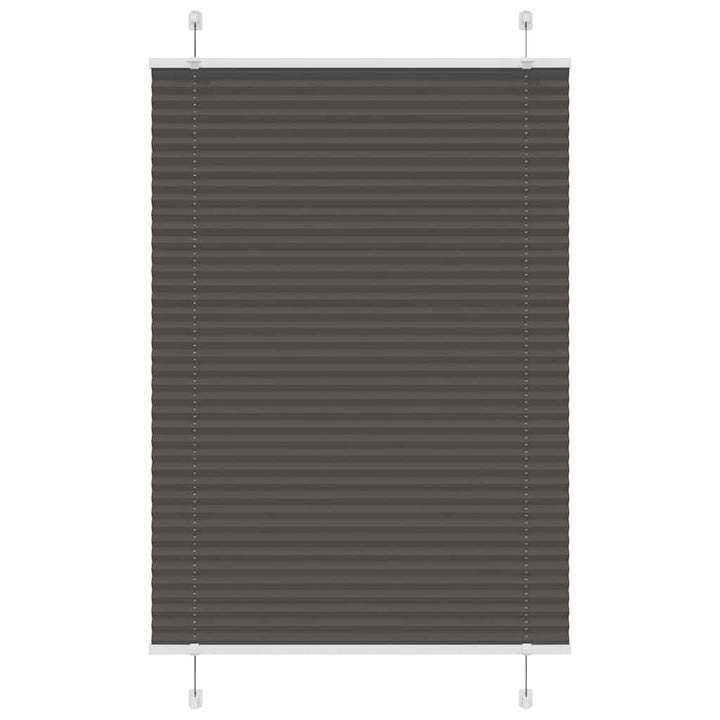 Plisségardin Sort 85x150 cm Stofbredde 84,4 cm Polyester