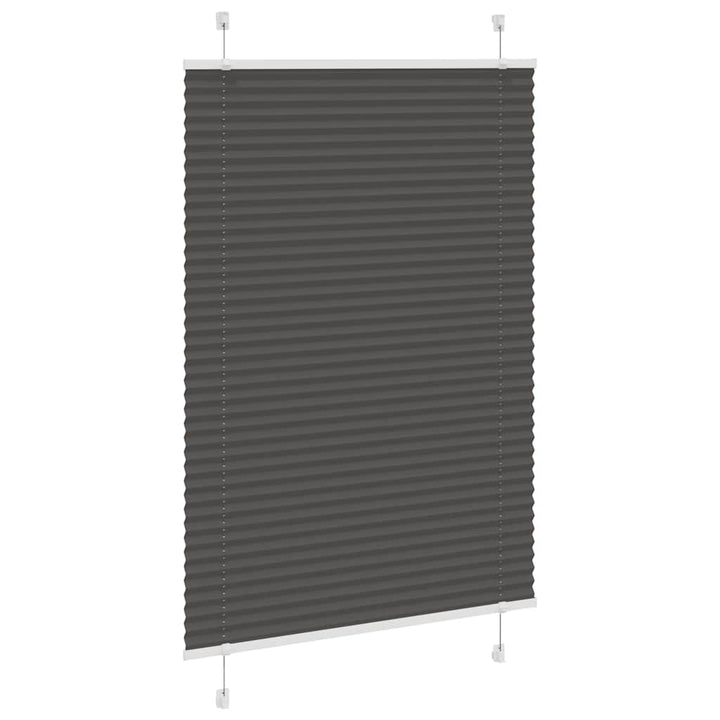 Plisségardin Sort 85x150 cm Stofbredde 84,4 cm Polyester