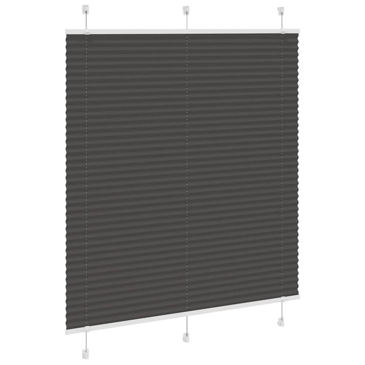 Plisségardin Sort 115x150 cm Stofbredde 114,4 cm Polyester