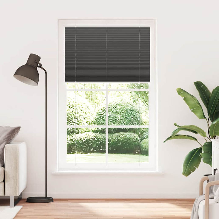 Plisségardin Sort 120x200 cm Stofbredde 119,4 cm Polyester
