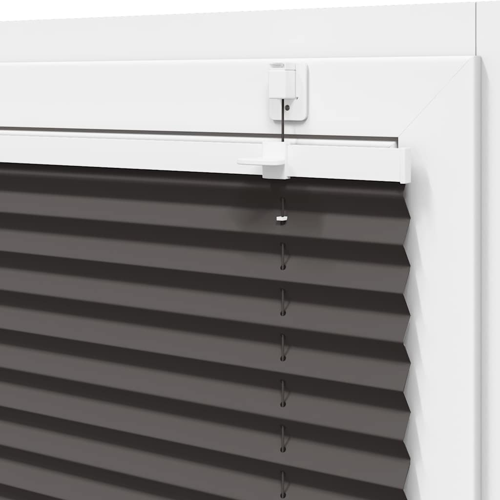 Plisségardin Sort 120x200 cm Stofbredde 119,4 cm Polyester