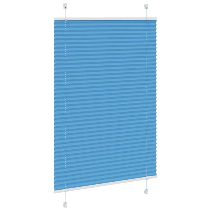 Plisségardin Blå 90x100 cm Stofbredde 89,4 cm Polyester