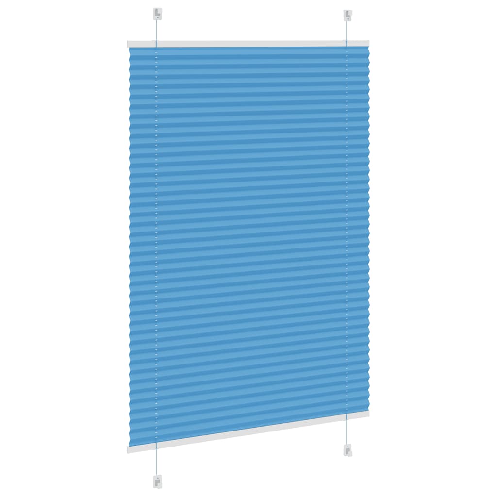 Plisségardin Blå 90x100 cm Stofbredde 89,4 cm Polyester