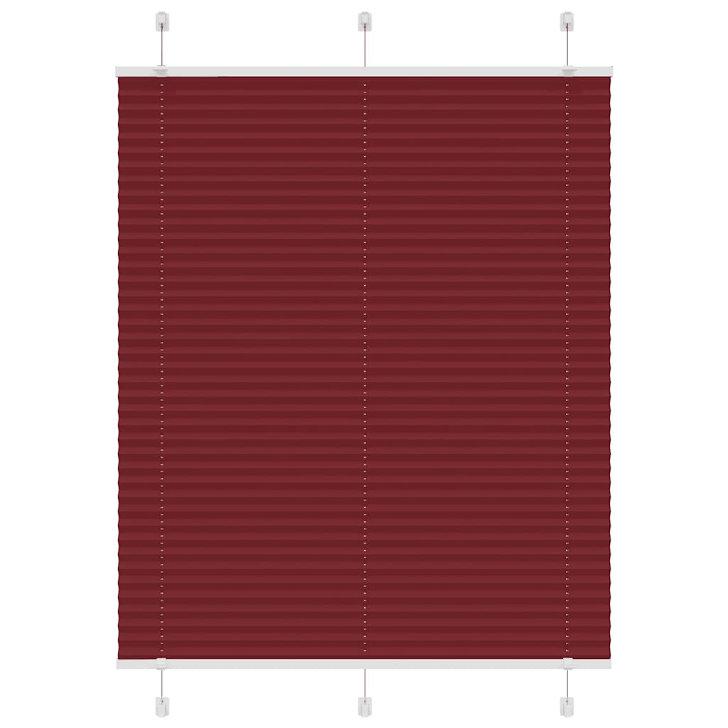 Plisségardin Bordeauxrød 110x100 cm Stofbredde 109,4 cm
