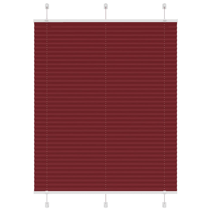 Plisségardin Bordeauxrød 110x100 cm Stofbredde 109,4 cm