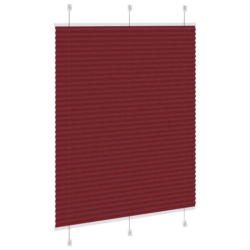 Plisségardin Bordeauxrød 110x100 cm Stofbredde 109,4 cm
