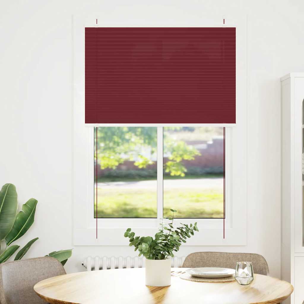 Plisségardin Bordeauxrød 90x150 cm Stofbredde 89,4 cm Polyester