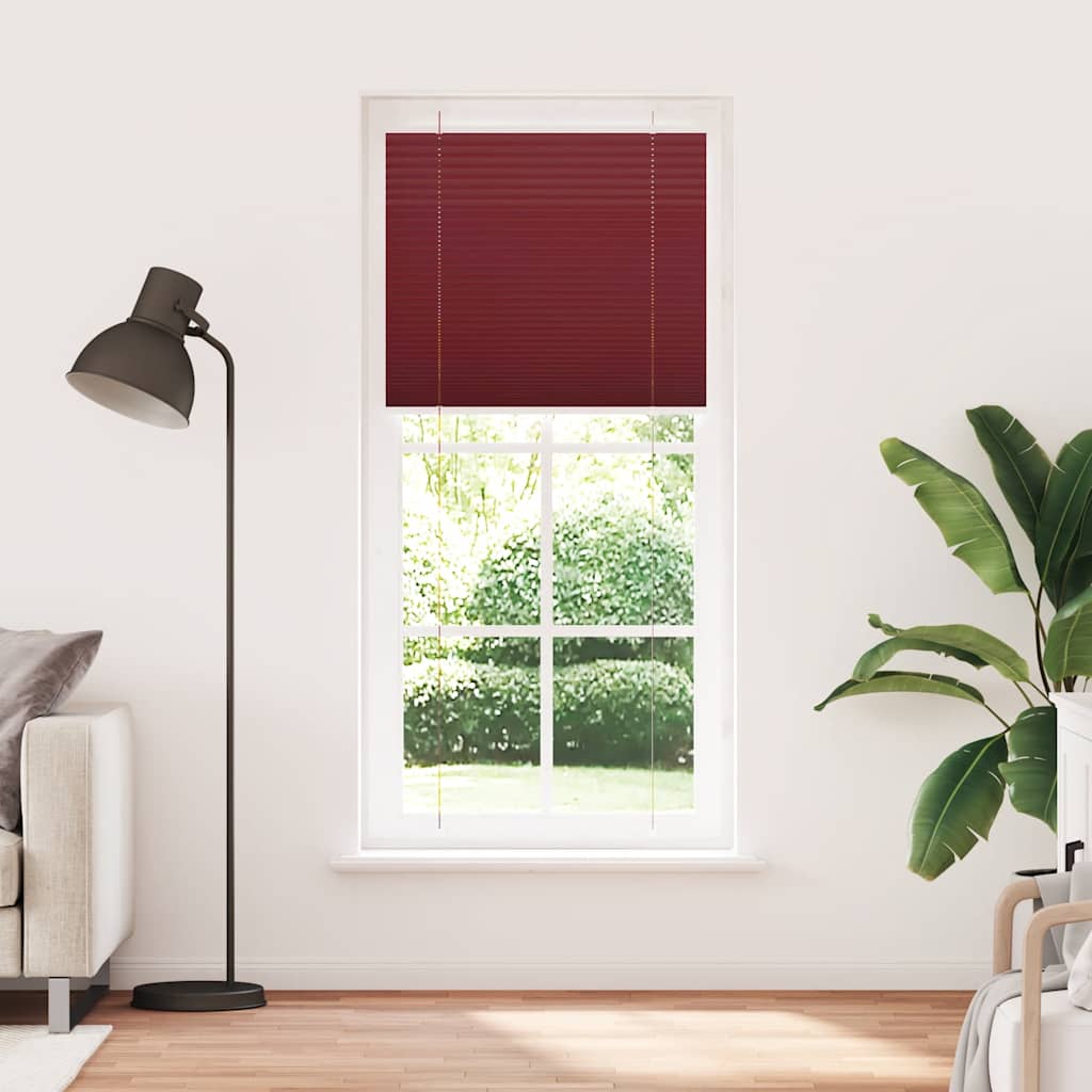 Plisségardin Bordeauxrød 90x200 cm Stofbredde 89,4 cm Polyester
