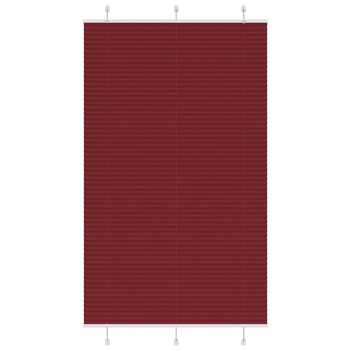 Plisségardin Bordeauxrød 120x200 cm Stofbredde 119,4 cm