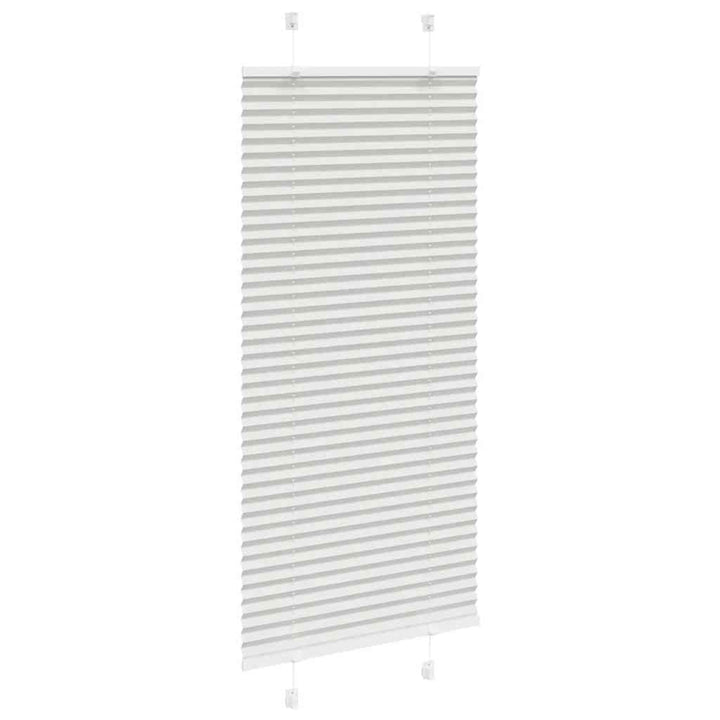 Plisségardin Lysegrå 60x100 cm Stofbredde 59,4 cm Polyester