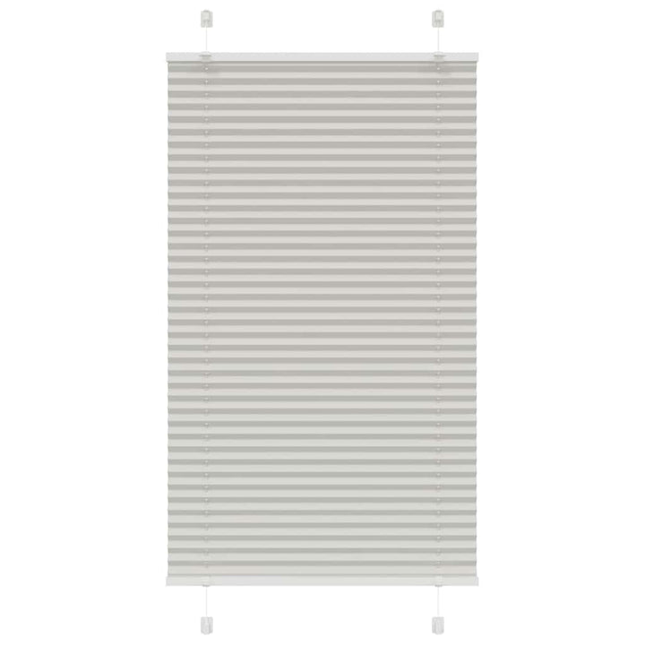 Plisségardin Lysegrå 75x100 cm Stofbredde 74,4 cm Polyester