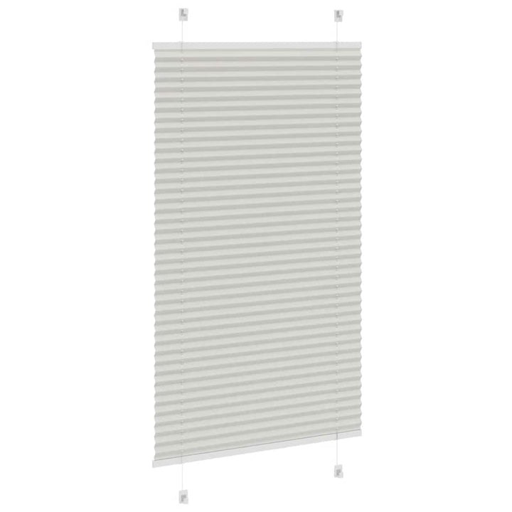 Plisségardin Lysegrå 75x100 cm Stofbredde 74,4 cm Polyester