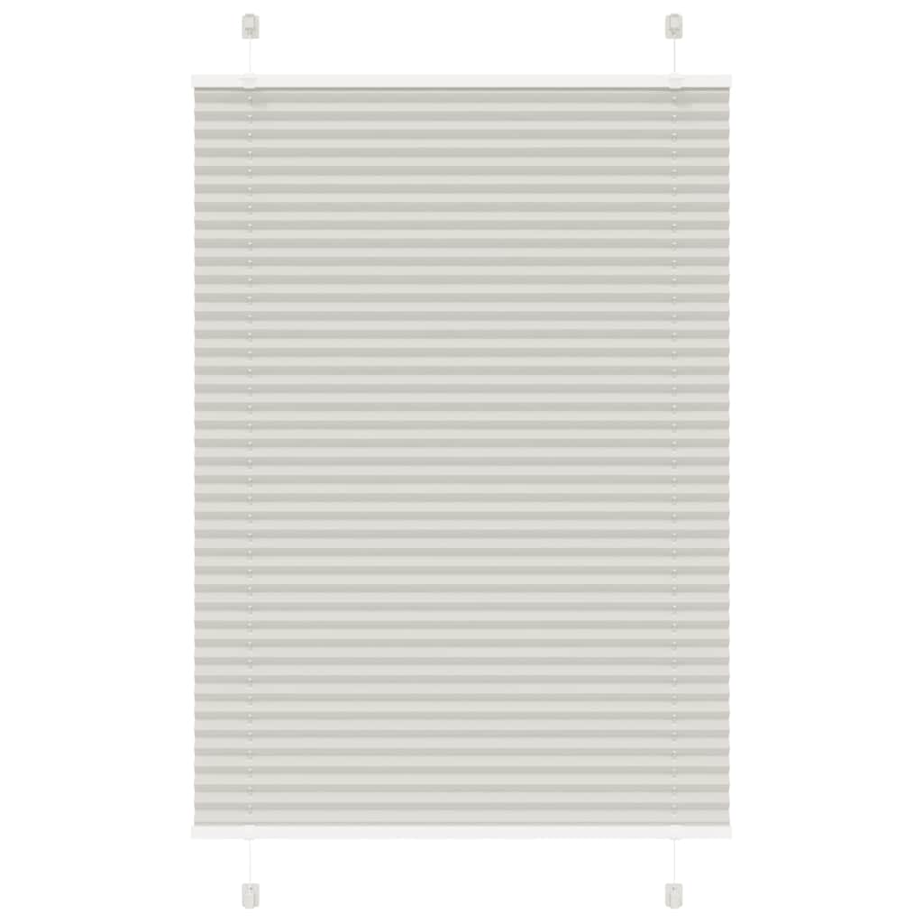 Plisségardin Lysegrå 100x100 cm Stofbredde 99,4 cm Polyester