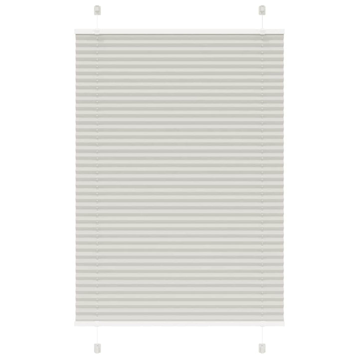 Plisségardin Lysegrå 100x100 cm Stofbredde 99,4 cm Polyester