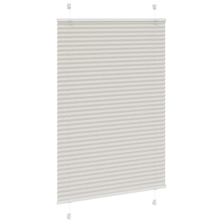 Plisségardin Lysegrå 100x100 cm Stofbredde 99,4 cm Polyester