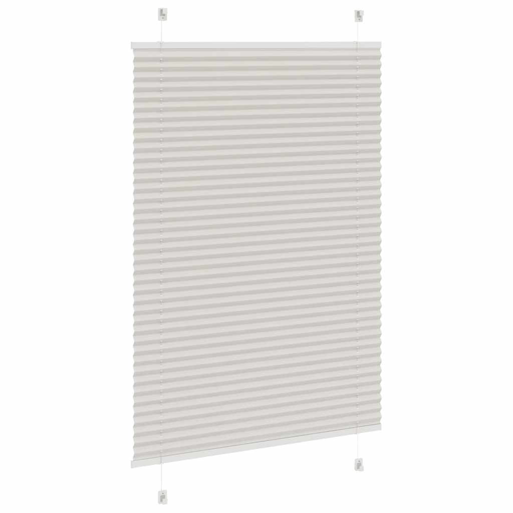 Plisségardin Lysegrå 100x100 cm Stofbredde 99,4 cm Polyester