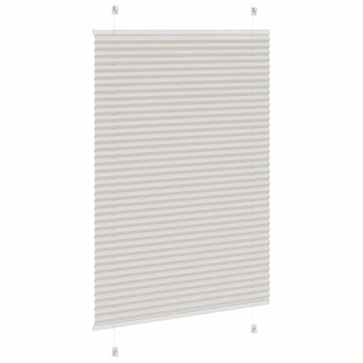 Plisségardin Lysegrå 100x100 cm Stofbredde 99,4 cm Polyester