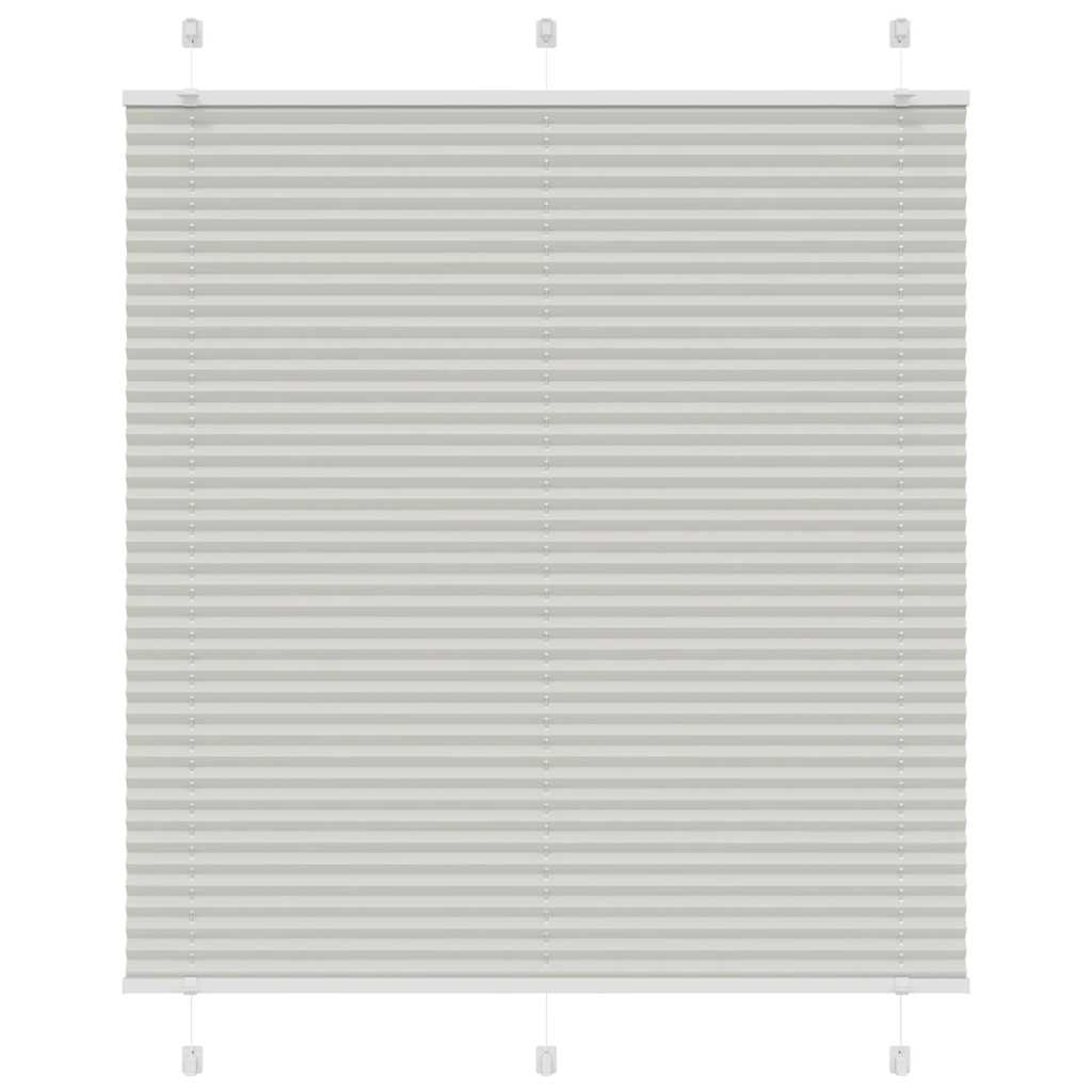 Plisségardin Lysegrå 115x100 cm Stofbredde 114,4 cm Polyester