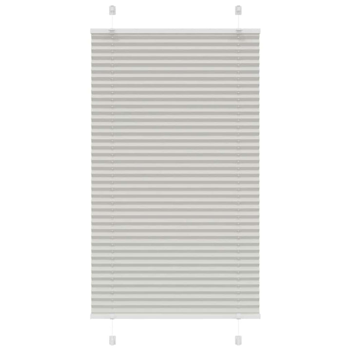 Plisségardin Lysegrå 75x150 cm Stofbredde 74,4 cm Polyester