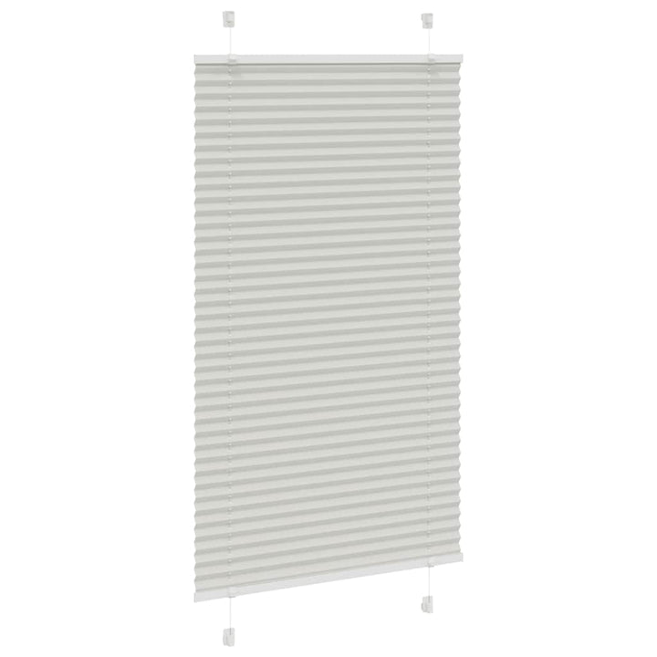 Plisségardin Lysegrå 75x150 cm Stofbredde 74,4 cm Polyester