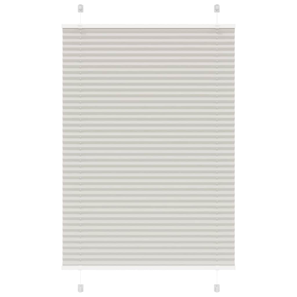 Plisségardin Lysegrå 95x150 cm Stofbredde 94,4 cm Polyester