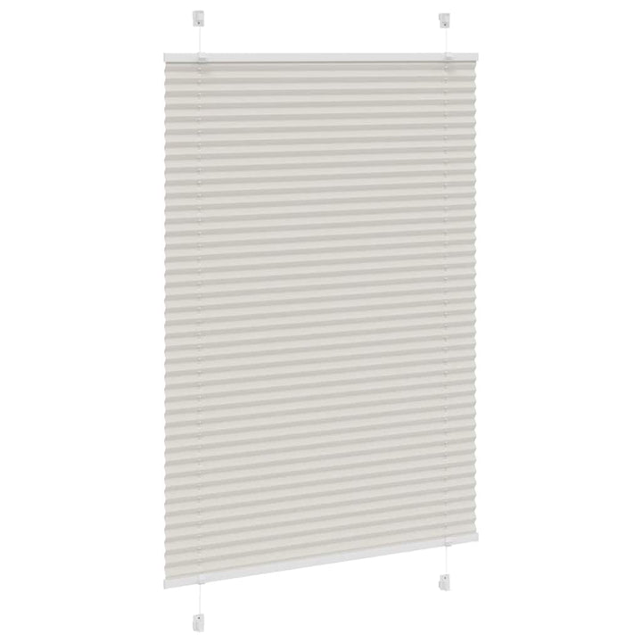 Plisségardin Lysegrå 95x150 cm Stofbredde 94,4 cm Polyester