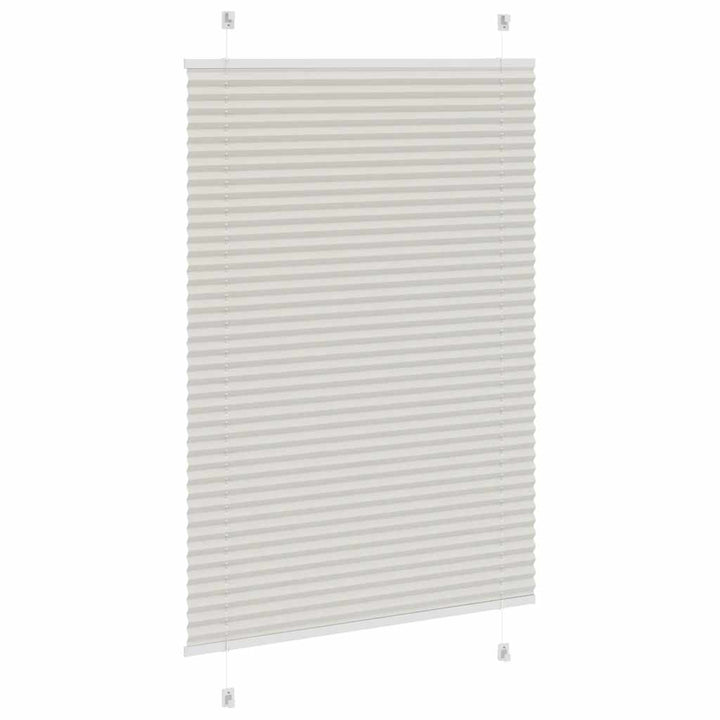Plisségardin Lysegrå 95x150 cm Stofbredde 94,4 cm Polyester